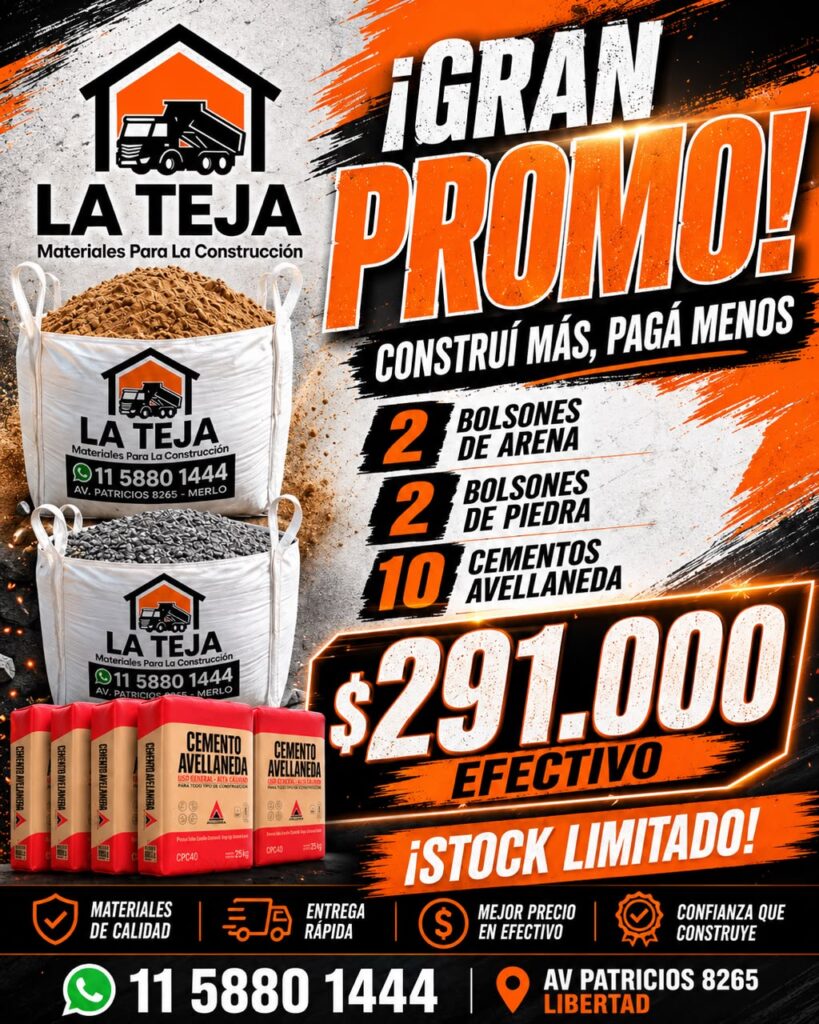 WhatsApp Image 2026 08 19 at 09.27.16 La Teja Materiales de Construcción, Merlo Buenos Aires